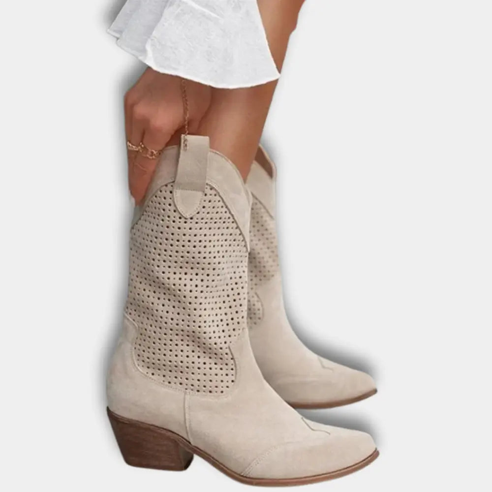 Rei'itetyt varrelliset cowboy-saappaat naisille – Stacy