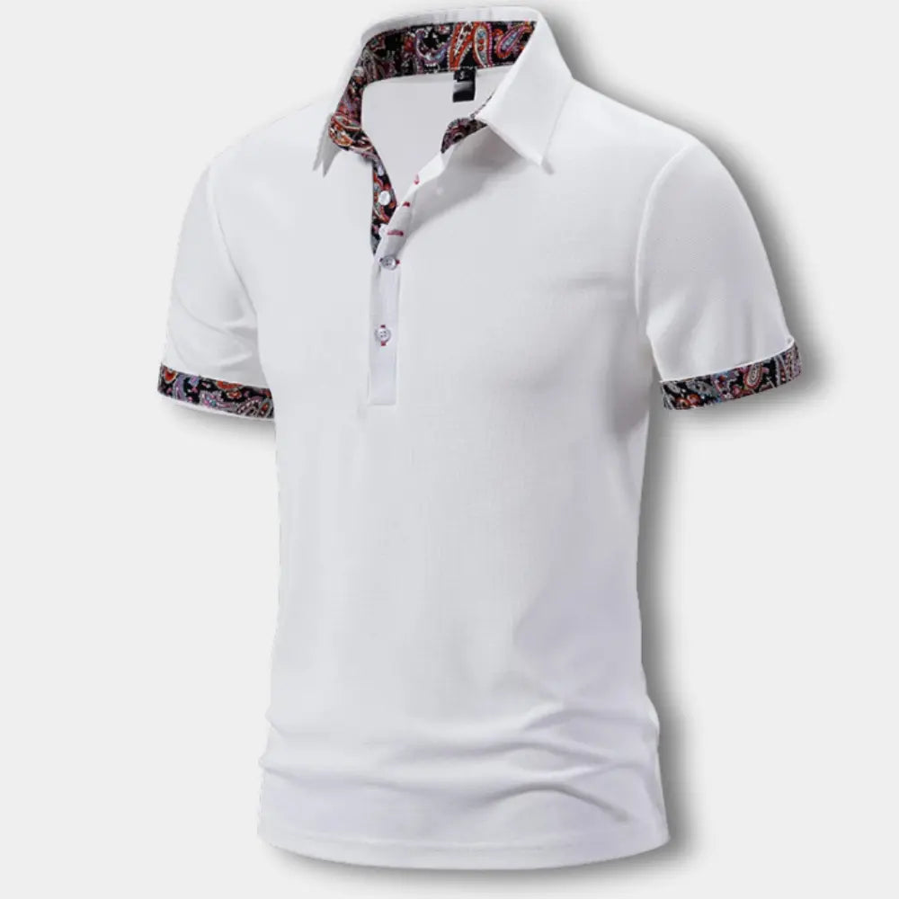 Kuosiyksityiskohdilla viimeistelty polo-paita miehille – Edna