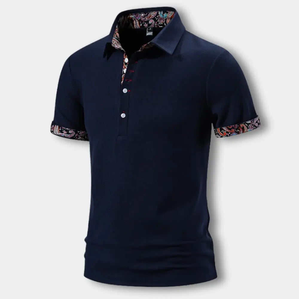 Kuosiyksityiskohdilla viimeistelty polo-paita miehille – Edna