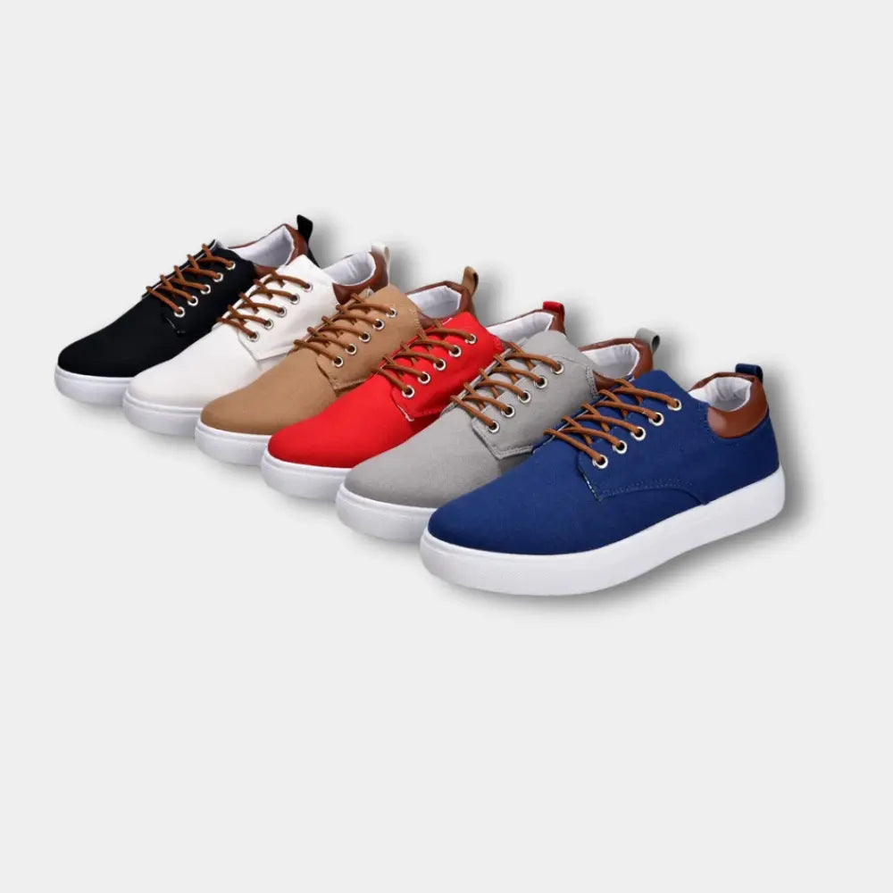 Vapaa-ajan matalavartiset sneakers-kengät kontrastiyksityiskohdilla for Men – Chadwick
