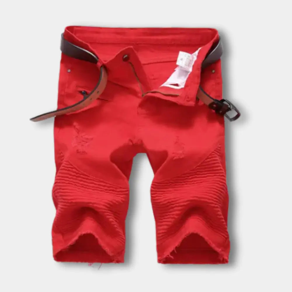 Rypytetyt polvishortsit kulutetulla pinnalla for Men – Beltran