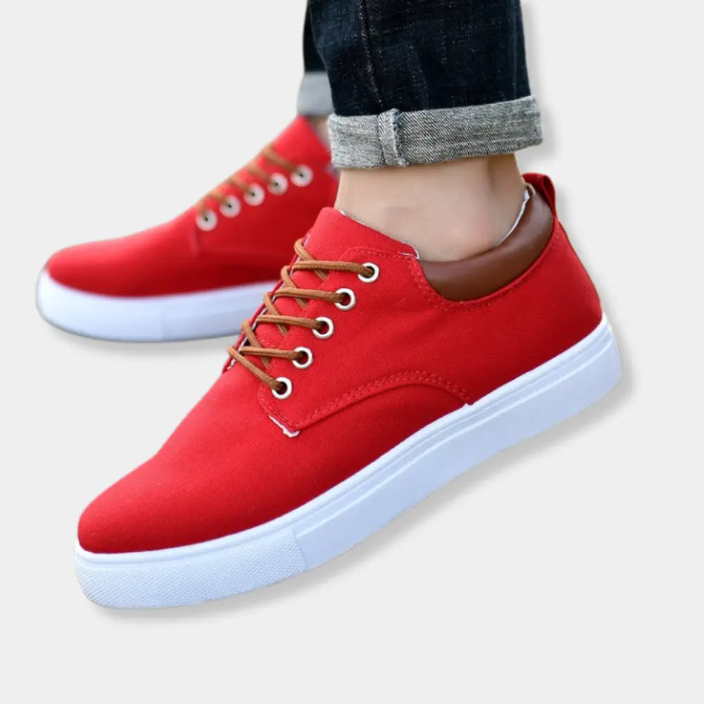 Vapaa-ajan matalavartiset sneakers-kengät kontrastiyksityiskohdilla for Men – Chadwick