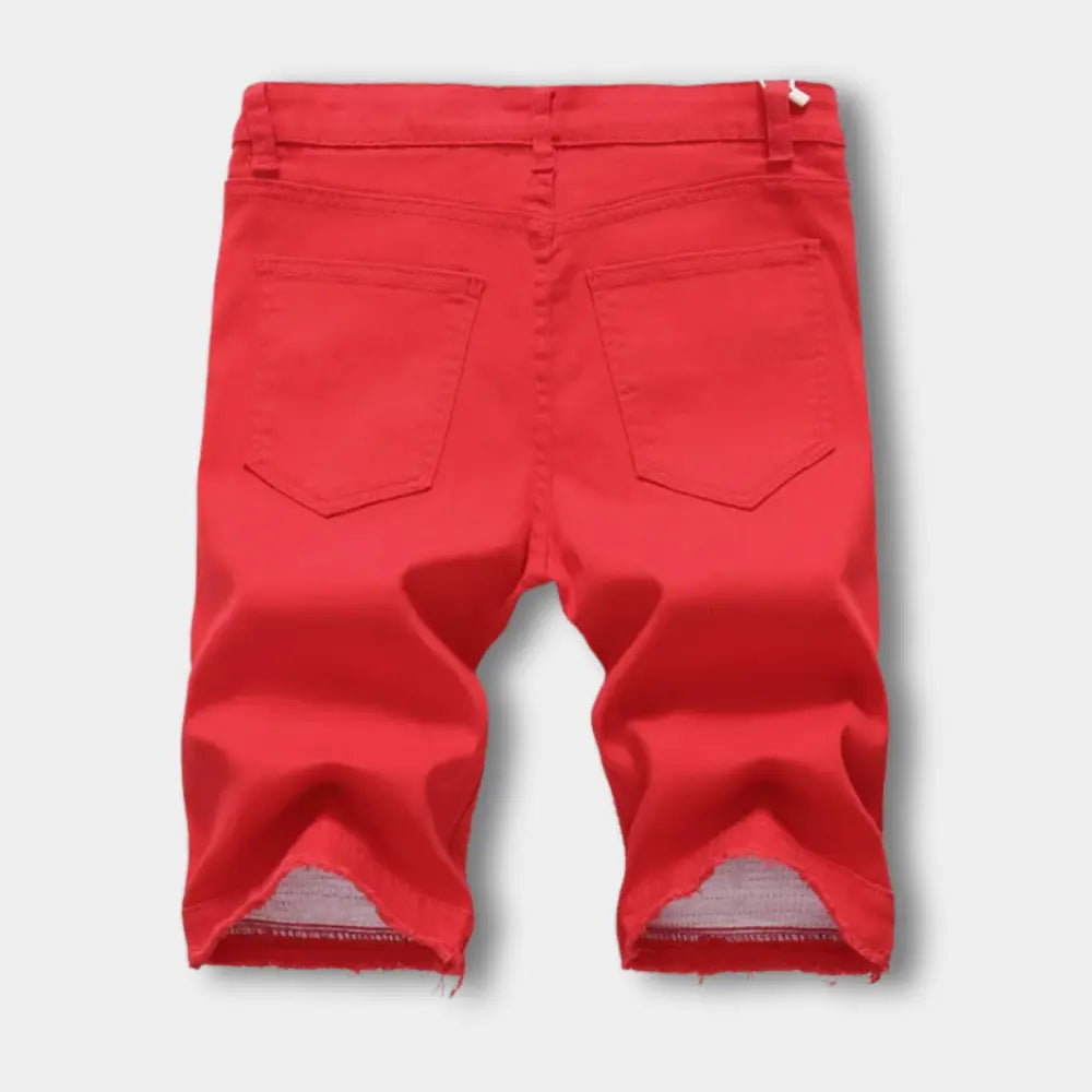 Rypytetyt polvishortsit kulutetulla pinnalla for Men – Beltran
