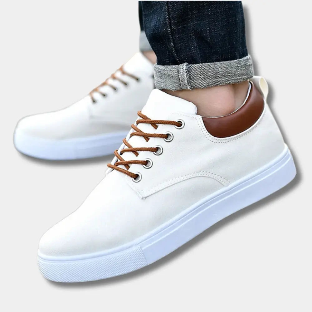 Vapaa-ajan matalavartiset sneakers-kengät kontrastiyksityiskohdilla for Men – Chadwick