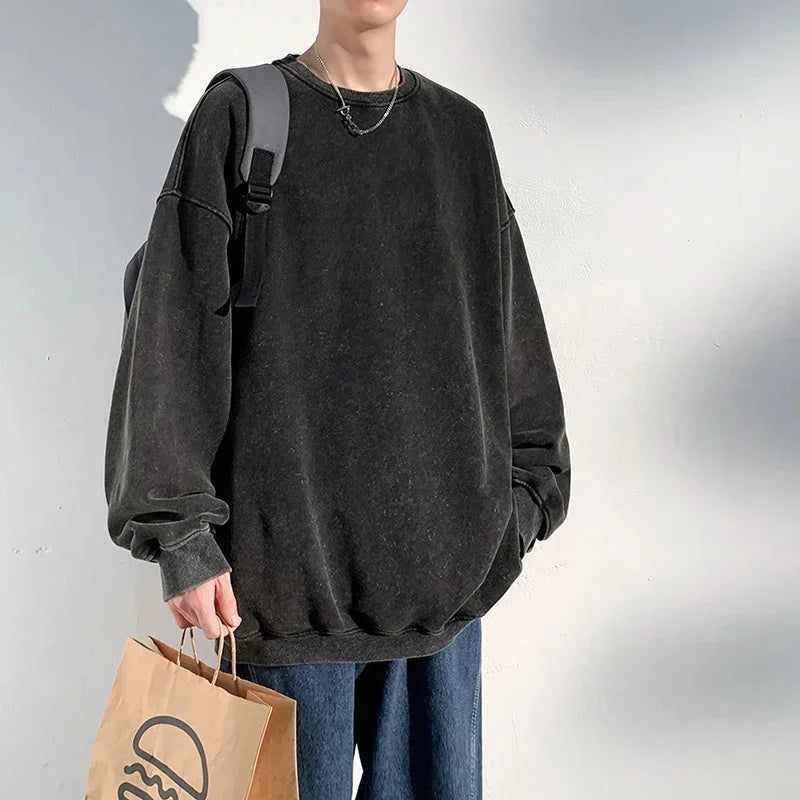 Drei | Trendikäs Syysvintage Loose Huppari Miehille