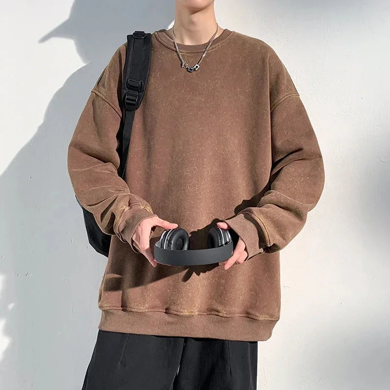 Drei | Trendikäs Syysvintage Loose Huppari Miehille