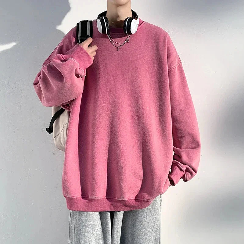 Drei | Trendikäs Syysvintage Loose Huppari Miehille