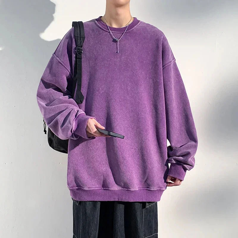Drei | Trendikäs Syysvintage Loose Huppari Miehille