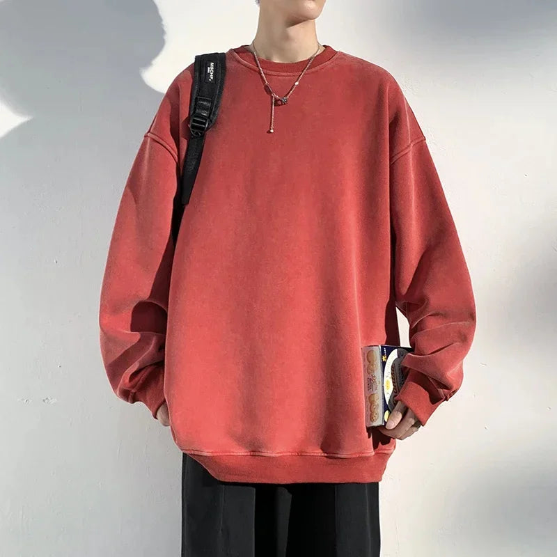 Drei | Trendikäs Syysvintage Loose Huppari Miehille