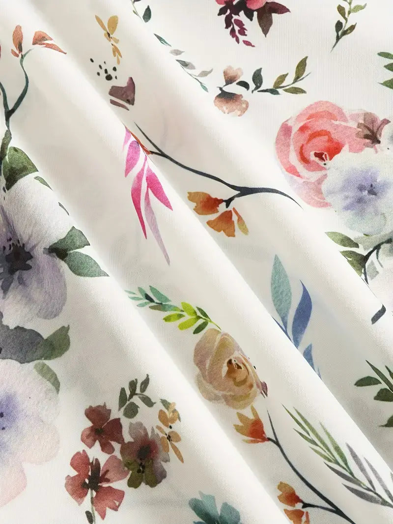 Kukkakuvioinen kietaisutyylinen hihaton toppi naisille – Lynn