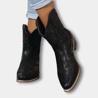 Koristetikkauksin viimeistellyt lyhytvartiset cowboysaappaat for Women – Jody