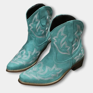 Koristetikkauksin viimeistellyt lyhytvartiset cowboysaappaat for Women – Jody