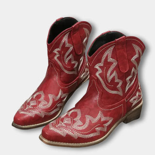 Koristetikkauksin viimeistellyt lyhytvartiset cowboysaappaat for Women – Jody