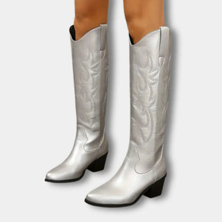 Koristeelliset polvipituiset cowboy-saappaat naisille – Jill