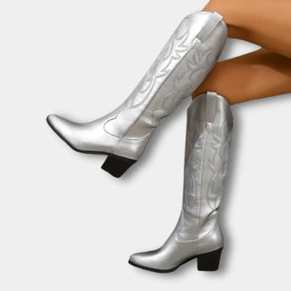 Koristeelliset polvipituiset cowboy-saappaat naisille – Jill