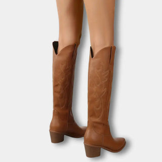 Koristeelliset polvipituiset cowboy-saappaat naisille – Jill