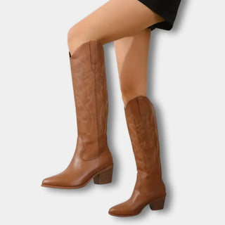 Koristeelliset polvipituiset cowboy-saappaat naisille – Jill