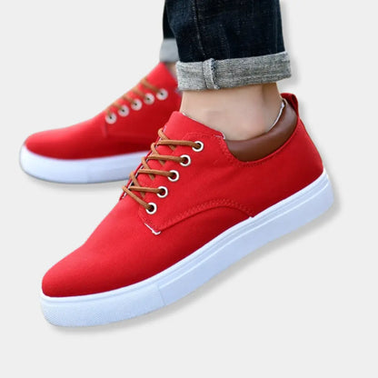 Vapaa-ajan matalavartiset sneakers-kengät kontrastiyksityiskohdilla for Men – Chadwick