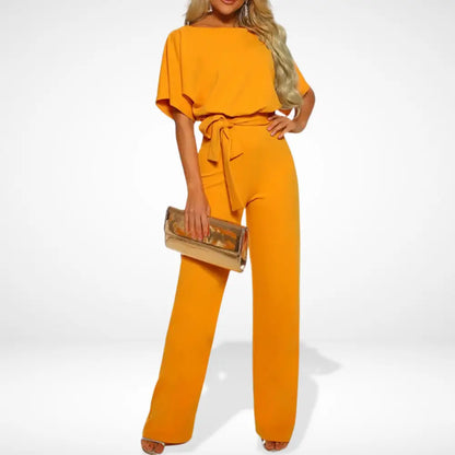 Vyötäröä korostava solmittava jumpsuit naisille – Luna