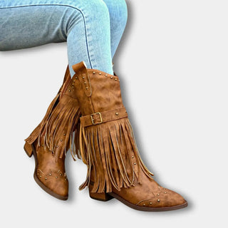 Tupsuyksityiskohtaiset cowboysaappaat naisille – Keri