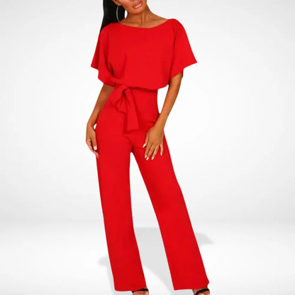 Vyötäröä korostava solmittava jumpsuit naisille – Luna